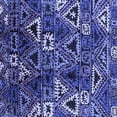 thumbnail image 1 of Ahgly Company Machine Washable Indoor Square Oriental Blue Industrial Area Rugs, 4' Square, 1 of 4