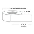 thumbnail image 3 of BuffaloLabel 2" x 6" x 430 Labels - White Gloss BOPP Roll Inkjet Labels - 3" Core - Blank, 3 of 5