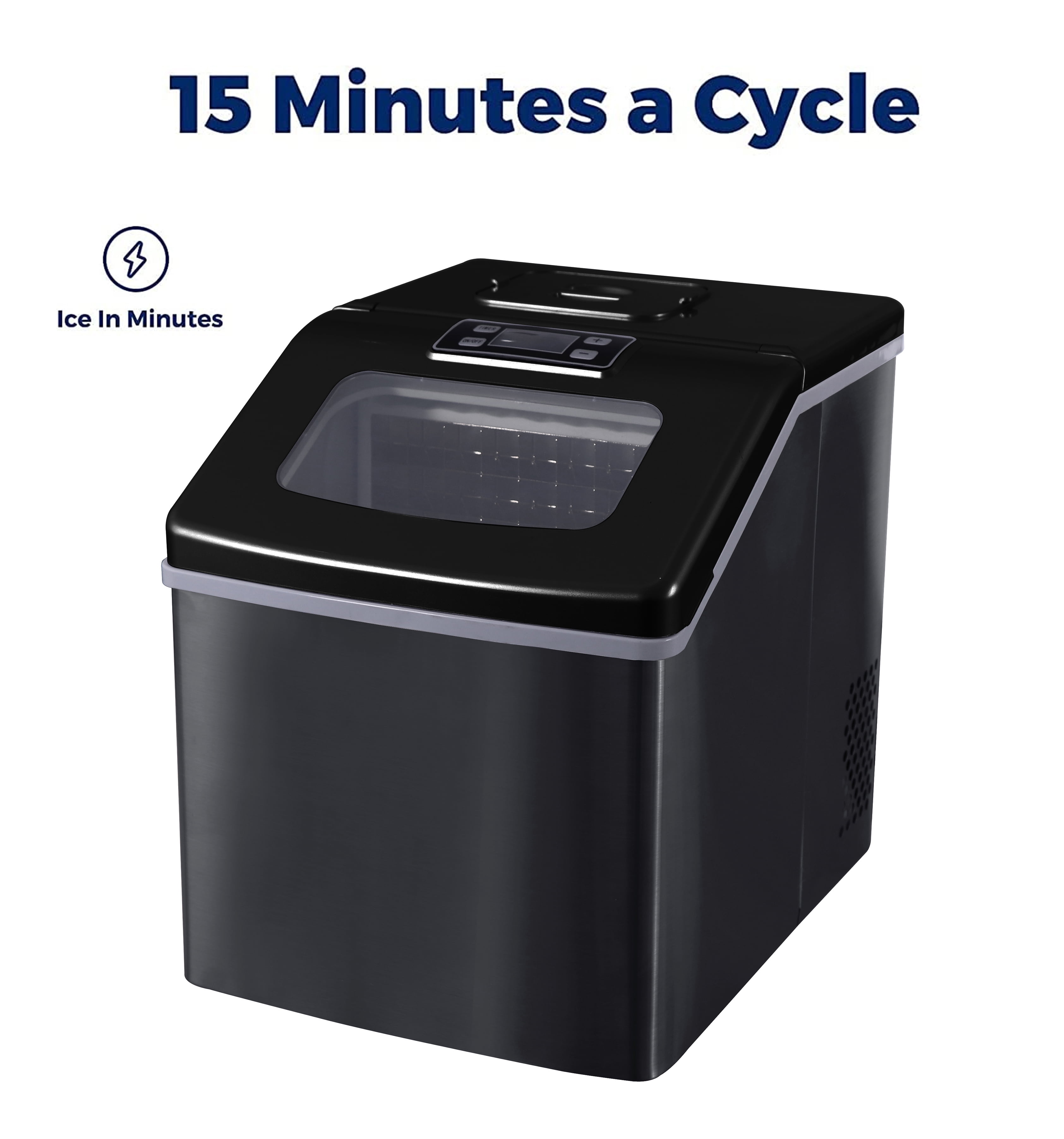 Resenkos Countertop Clear Ice Cube Make,Portable Design in Stainless