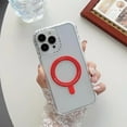 thumbnail image 1 of for iPhone 14 Pro Max 6.7 inch Slim Clear Case Compatible with MagSafe Non-Yellowing Shockproof Anti-Scratch Case,Red, 1 of 5