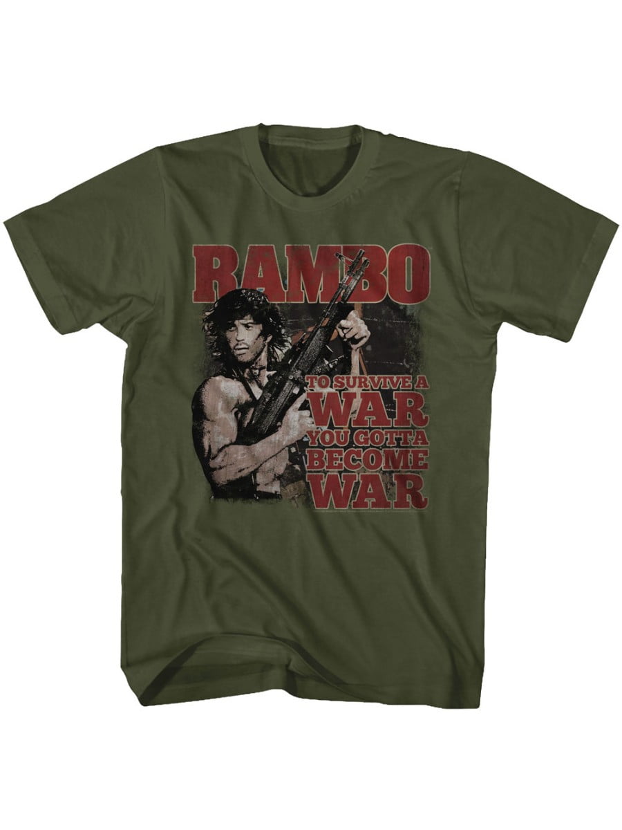 Rambo Become War Military Green Youth T-Shirt