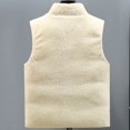 thumbnail image 6 of Dagegui Mens Warm Puffer Vest Outerwear Fleece Lined Waistcoat Sleeveless Stand Collar Jackets for Everyday White S, 6 of 9