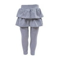 thumbnail image 1 of URMAGIC Girls Leggings with Skirt Warm Kids Leggings Tutu Pants Fall Winter Clothes 4-10T, 1 of 14