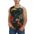 thumbnail image 2 of Fotbe Men's Ink Style Bald Eagle Print Men's Sleeveless Muscle Tank Tops Casual T-Shirts for Gym Workout Beach-Small, 2 of 8