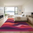 thumbnail image 3 of ODIKA 4x6 Machine Washable Non-Slip Area Rug, Abstract Red High Traffic Rug, Red, 1051146, 3 of 7