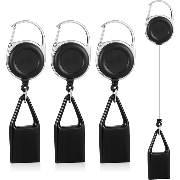 4 PCS Lighter Leash, Retractable Pants Lighter Clip, Anti Lost Lighters Cover Convenience Belt Leash Keychain Black