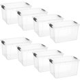 thumbnail image 2 of Superio Clear Storage Bins with Lids, 20 Quart BPA Free Plastic Containers, Transparent Boxes for Organizing, Stackable Crates, Organizer Totes for Home, Office, School, and Dorm, 2 of 8
