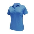 thumbnail image 1 of Monterey Club Women's Melange Jersey Performance Sport Golf Polo Shirt #2421, 1 of 2