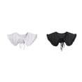thumbnail image 4 of Minnieouse Chal de cuello falso para mujer, abrigo acolchado con volantes para fiesta de cumpleaños, chaqueta, camiseta, Capelet, cubierta de cuello a la Accesorios de disfraces Blanco Minnieouse AP013193-02, 4 of 6