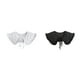 thumbnail image 4 of Sonducket Chal de cuello falso para mujer, abrigo de cumpleaños a cuadros acolchado con volantes de algodón, chaqueta, camiseta, Capelet, cubierta de Accesorios de disfraces Blanco Sonducket AP013193-02, 4 of 6