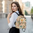 thumbnail image 6 of FORMRS Mini Backpack Purse for Women Travel Daypack Casual Shoulder Bag, Beige Retro Leaves, 6 of 7