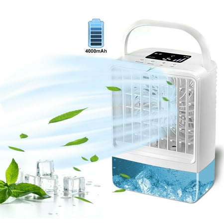 

absuyy Air Cooler in Clearance- Multi-Color LED Light Multi-Function Small Electric Fan Portable Air Cooler