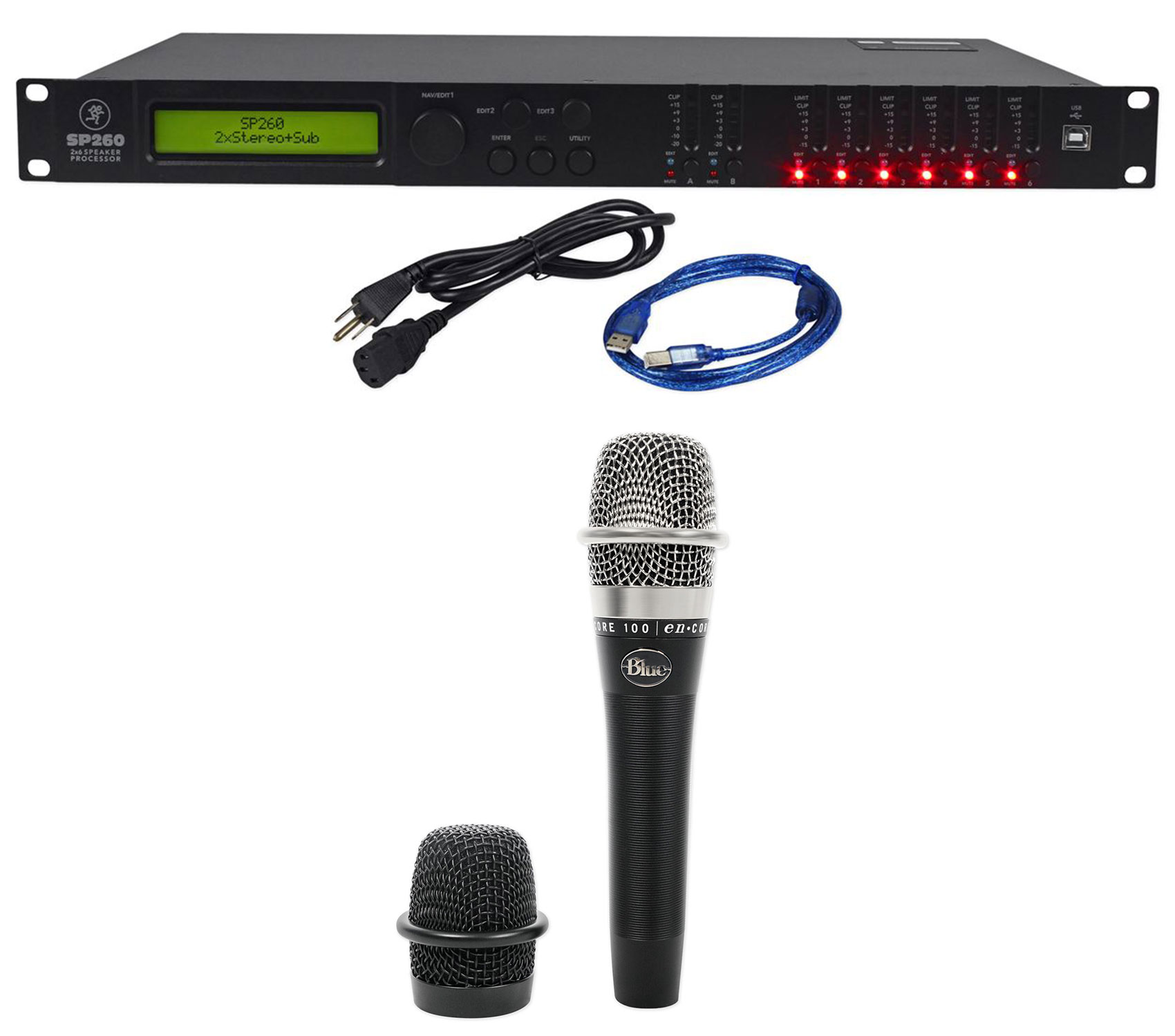 Mackie SP260 2x6 Pro PA Speaker System Sound Processor Optimizer+