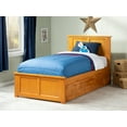thumbnail image 3 of Madison Twin Extra Long Bed with Matching Footboard and Twin Extra Long Trundle in Caramel, 3 of 7