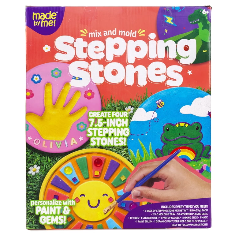 Made By Me Mix and Mold Stepping Stone Kit for Kids Ages 6 Plus