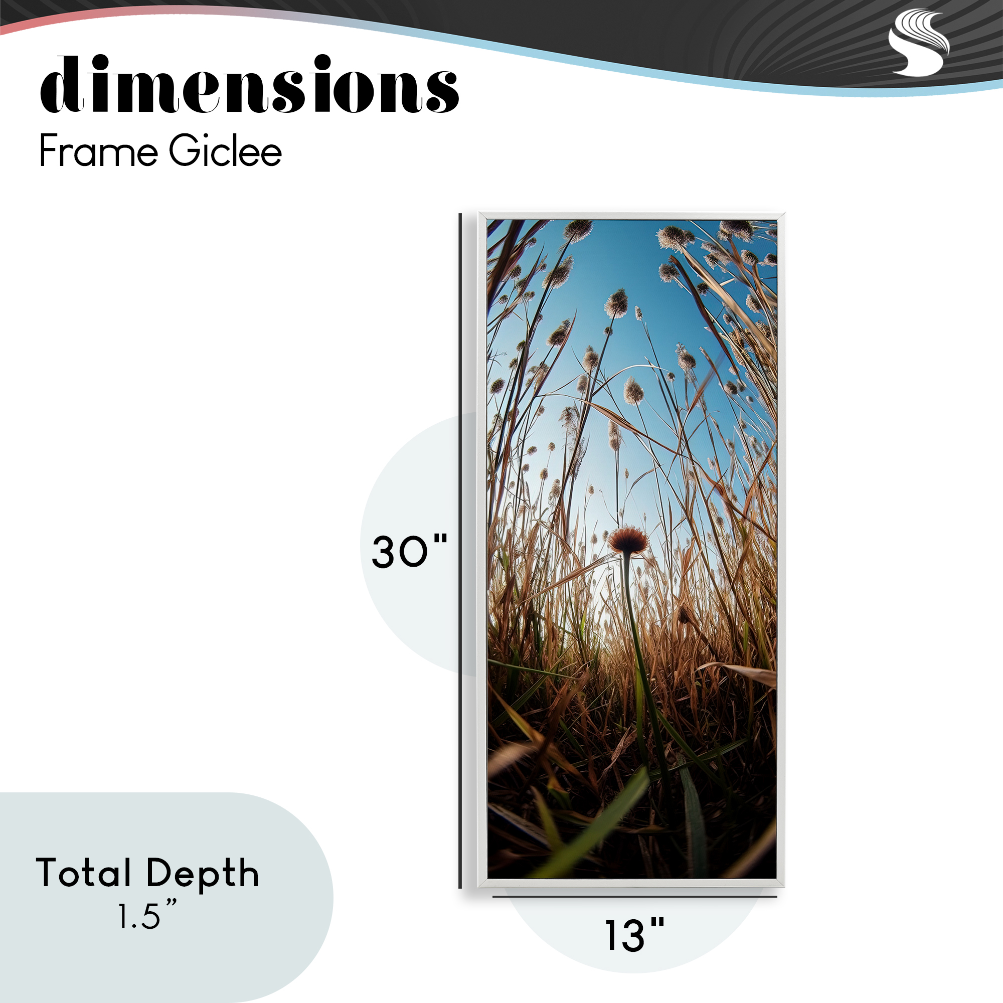 Daydream Botanical Meadow White Framed Giclee Art, design by Decent Exposures