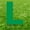 Green, variant on Green Letter L 20 inches tall