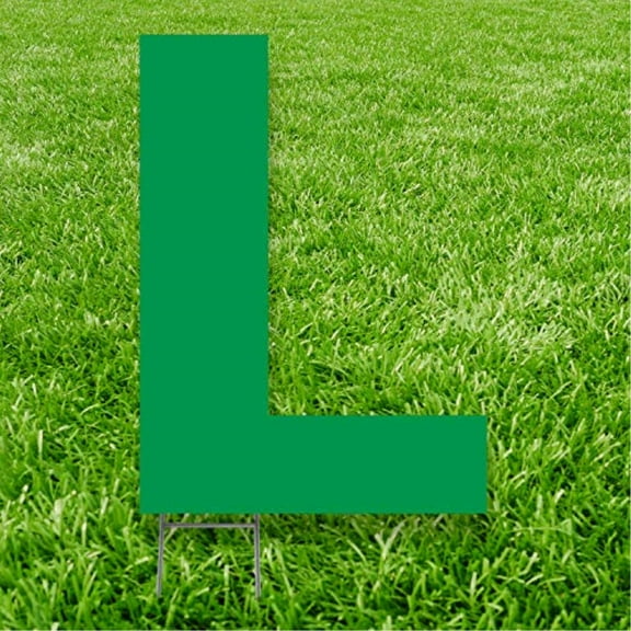 Green Letter L 20 inches tall