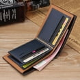 thumbnail image 3 of Gentlemen Fold Ultra-thin Frosted Short Wallet bag Ultra-thin Purse Men Smooth Soft PU Leather Multifunctional Coin Card Holder, 3 of 8
