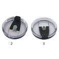 thumbnail image 3 of Waterproof Sealing Water Cup Straw Covers Clear Plastic Spill Proof Splash Resistant Replacement Tumbler Lids Cup Covers, 3 of 6