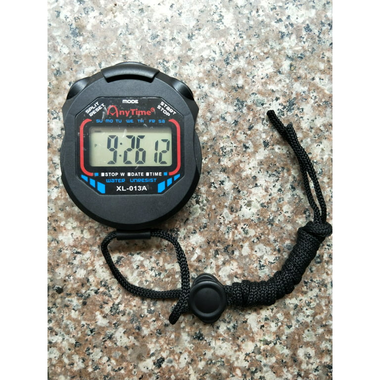Professional Digital Stopwatch Timer,Handheld LCD Chronograph Water  Resistant Stop Watch with Alarm Feature for Sports Fitness Coaches and  Referees