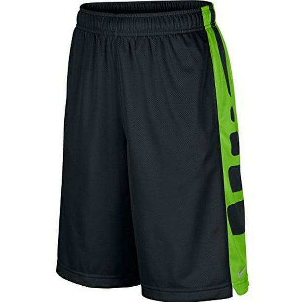 Nike - Boy's Nike Elite Stripe Basketball Shorts Black/Action Green ...