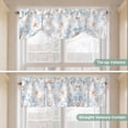 thumbnail image 6 of Coral Starfish Tie Up Window Valance Ocean Coastal Summer Nautical Retro Tie-up Valance for Kitchen Windows Adjustable Small Curtain Balloon Shades for Kitchen Bathroom Cafe 60x18inch, 6 of 9