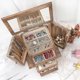 thumbnail image 3 of Jewellery Box For Women Girls, Rustic Wooden Large Jewelry Boxes & Organisers With Mirror, 4 Layer Jewellery Organiser Box For Rings Earrings Necklace, 3 of 5