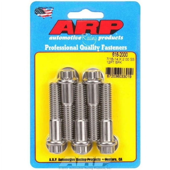 Arp S/S Bolt Kit 12pt 5pk 7/16-14 x 2.000
