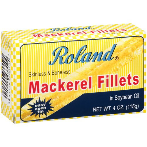 Roland Skinless Boneless Mackerel Fillets in Soybean Oil, 4 oz