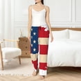 thumbnail image 4 of Pofeuu American Flag Map Print Women's Fashion Pajama Pants with Pockets Comfy Drawstring Sleep Lounge Bottoms-Medium, 4 of 6