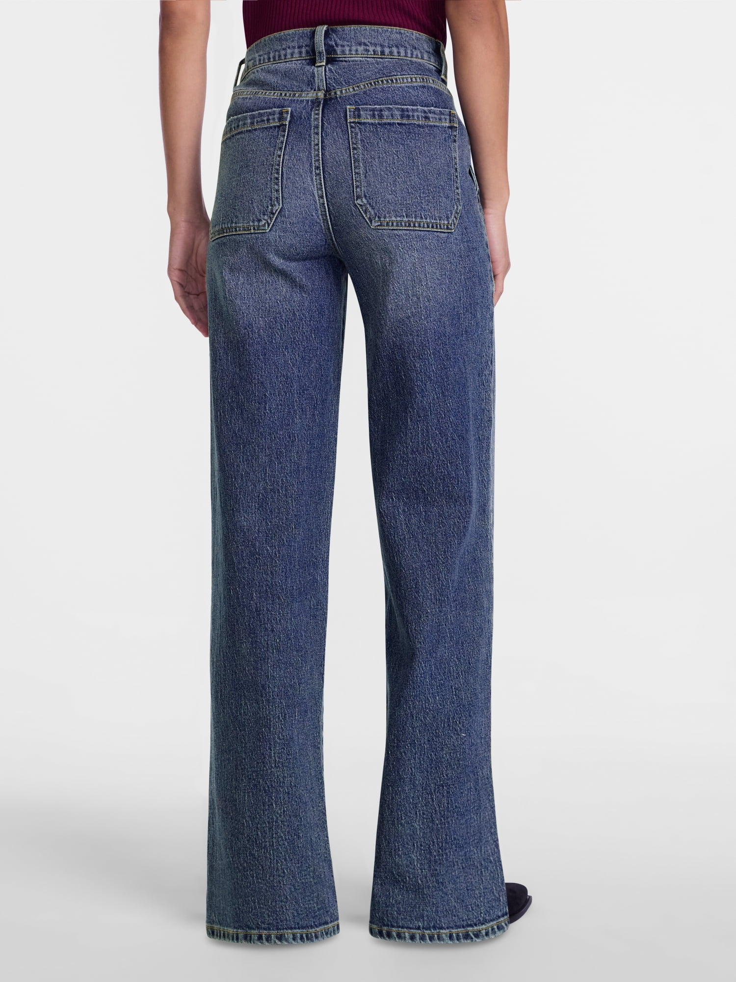 Scenario Women's High Rise Utility Jeans, 31" Regular and 29" Short Inseam, Sizes 0-20