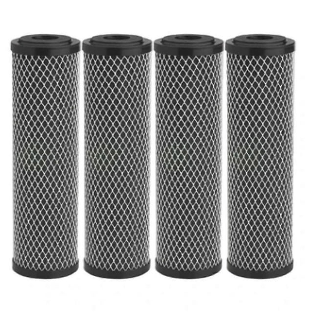 Filtro de agua de carbón de 4 piezas, 10 pulgadas, estándar para toda la casa, con envoltura de carbón, reemplaza sedimentos, sabor y olor. p20241126416