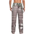 thumbnail image 6 of Mens Pajama Pants, Christmas Fir Tree Branch Snowflake Soft Sleep & Lounge Pants for Men, Cuteness Casual PJ Bottoms Pants with Pockets, 6 of 7