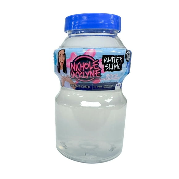 Nichole Jacklyne Clear Water Slime Kids Toy, Non-Sticky Sensory Gift for Boys and Girls, Stress Relief Slime Party Favor, Birthday Gift, Classroom Fidget Prize 15oz (Clear)
