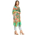 thumbnail image 3 of Sakkas Kristy Long Tall Lightweight Caftan Dress / Cover Up With V-Neck Jewels - ortu230-turq - One Size Regular, 3 of 5