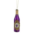 thumbnail image 2 of 5.5" Green and Gold Wine Bottle Glass Christmas Ornament, 2 of 2