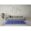 thumbnail image 3 of Ahgly Company Machine Washable Indoor Rectangle Oriental Blue Industrial Area Rugs, 4' x 6', 3 of 4