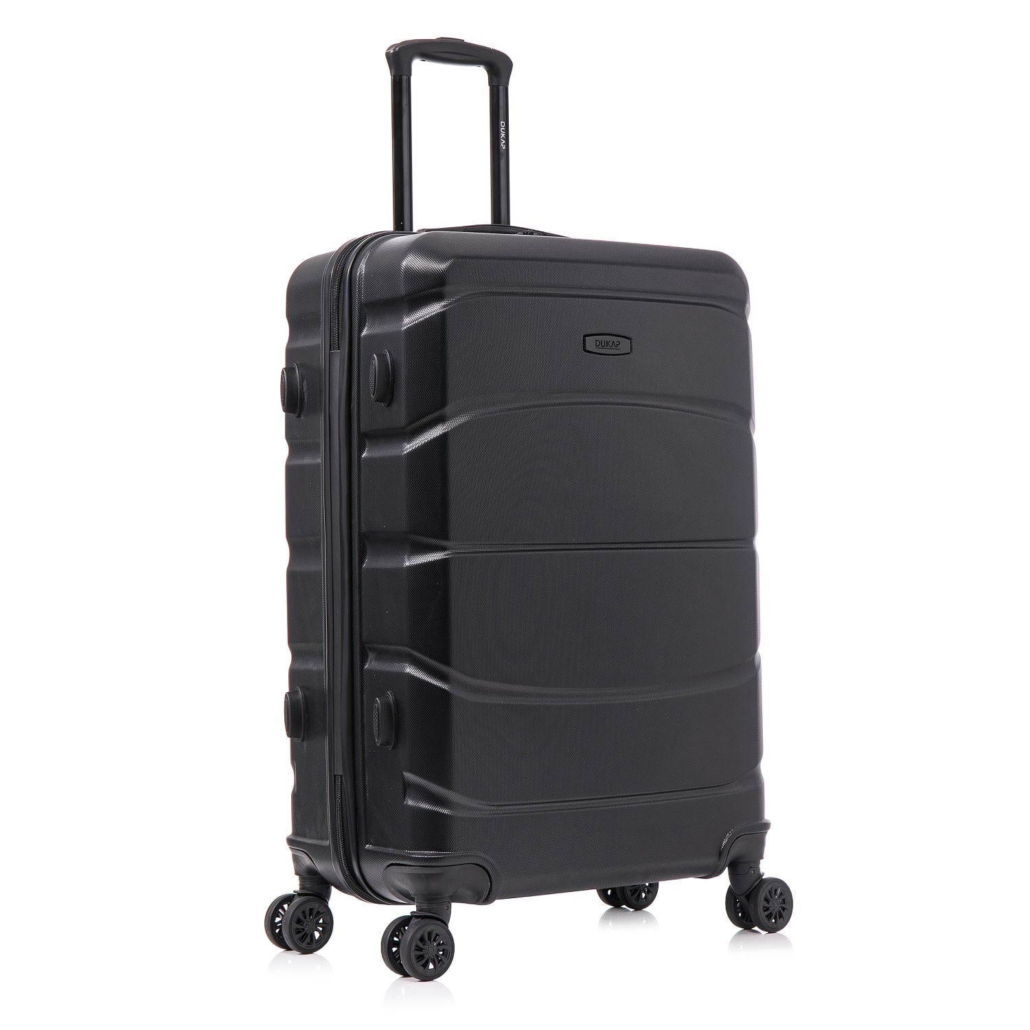 DUKAP SENSE 28" Hardside Lightweight Checked Luggage with Spinner Wheels, Handle and Trolley, Black