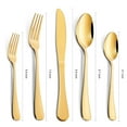 thumbnail image 3 of Silverware Set, 30 Piece Flatware Set, Stainless Steel Home Kitchen Hotel Restaurant Tableware Cutlery Set, Service for 6, Include Knife/Fork/Spoon, Mirror Polished, Dishwasher Safe, 3 of 9