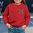 thumbnail image 2 of Godom Girls Oversized Crewneck Sweatshirts Kids Fashion Fleece Drop Shoulder Pullover 2-7 Years, 2 of 4
