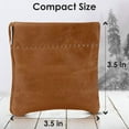 thumbnail image 2 of Nabob Leather Genuine Leather Squeeze Coin Purse, Coin Pouch Made IN U.S.A. Change Holder For Men/Woman Size 3.5 X 3.5 (Distrassed Tan), 2 of 7