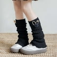 thumbnail image 2 of lnmuld Girls Socks Solid Color Elegant Knitted Lolita Leg Warmers and Cozy Ankle Socks Soft Blend Tights for Kids Dance Ballet Party Wear Size:One Size, 2 of 4