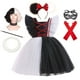 thumbnail image 2 of 2022 blanco y negro bruja Cruella niñas disfraz dibujos animados Anime 101 dálmatas niños Cosplay Halloween carnaval fiesta TuTu Dress4T (Tag120) Gao Jinjia LED, 2 of 2