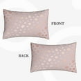 thumbnail image 2 of Lsque Rose Gold Abstract Spots 1 Pattern Pillow Case – Soft & Cozy Throw Pillow Cover, Hypoallergenic Cushion Case for Sleeping Women with Envelope Closure-16"x24", 2 of 6