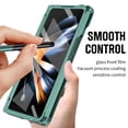 thumbnail image 4 of Screen Protector Case Compatible for Samsung Galaxy Z Fold 4 5G with Stylus Pen, Hinge Protection Shockproof Drop Protective Bumper Case with Build in Screen Protector,Green, 4 of 7