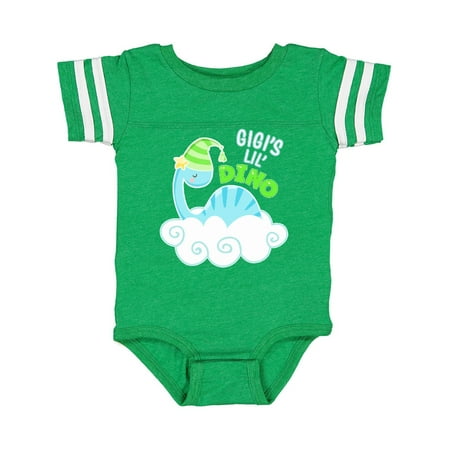 

Inktastic Gigi s Lil Dino with Cute Blue Baby Dinosaur Gift Baby Boy or Baby Girl Bodysuit