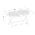 thumbnail image 4 of Pemberly Row Traditional 5-Piece Patio Garden Table Set in Natural Oil, 4 of 15