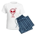 thumbnail image 5 of CafePress - Anime Peace Alien Women's Light Pajamas - Women's Short Sleeve Print T-Shirt and Pants Light Cotton Pajama Set, 5 of 7