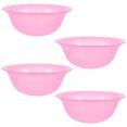 thumbnail image 1 of IFANLANDOR 4pcs Pink Plastic Wash Basin For Washing Face At Home Use And Beauty Salon, 1 of 8